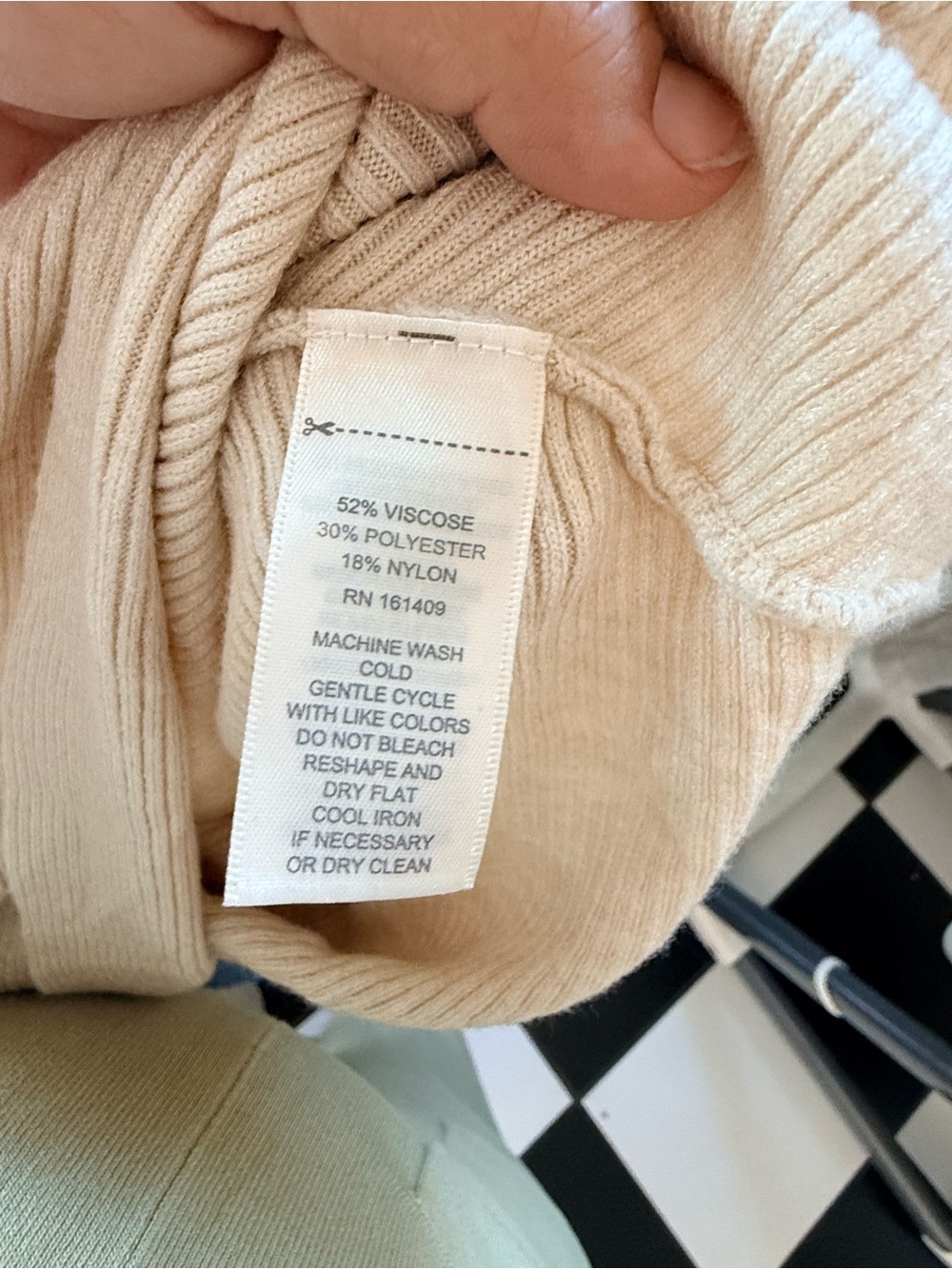 Neutral Ribbed Boxy Sweater - Cream - Picture 6 of 6